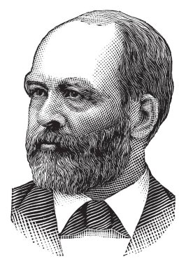 Charles B. Farwell, 1823-1903, Amerika Birleşik Devletleri temsilcisi ve Senatör Illinois, vintage çizgi çizme veya oyma illüstrasyon biriydi