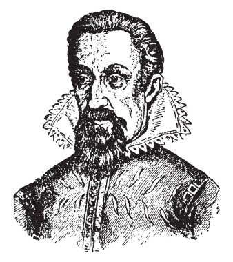 Johannes Kepler, Alman matematikçi, astronom ve astrolog, vintage çizgi çizme veya oyma illüstrasyon o 1571-1630, oldu