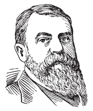 Dwight Moody, 1837-1899, o bir Amerikan evangelist ve publisher bağlı ile Moody Kilisesi, vintage çizgi çizme veya oyma illüstrasyon kuran kutsal hareketi