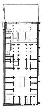 House of Joseph II, vintage illüstrasyon kazınmış. Antik antika aile-1881, özel hayatı