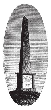 Mezar William kanat Perry, bir müttefik devletler ordu Tuğgeneral, vintage çizgi çizme veya oyma illüstrasyon.