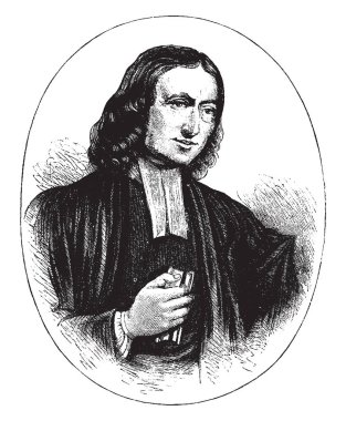 John Wesley, 1703-1791, o bir İngiliz Anglikan din adamı ve teolog, vintage çizgi çizme veya oyma illüstrasyon yapıldı.