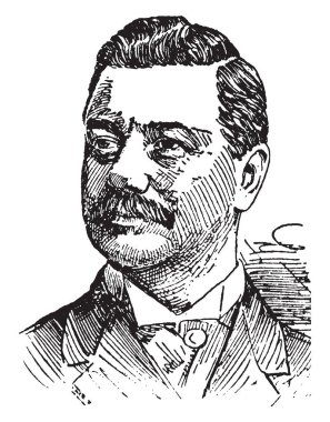 Seth Low, 1850-1916, o oldu bir Amerikalı eğitimci, siyaset, Brooklyn Belediye Başkanı ve Başkan Columbia, vintage çizgi çizme veya oyma illüstrasyon
