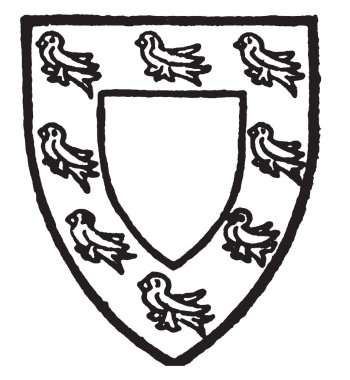 Erpingham Vert bir scocheon bir orle veya kenarlık, vintage çizgi çizme veya oyma illüstrasyon ile gümüş taşıyordu..