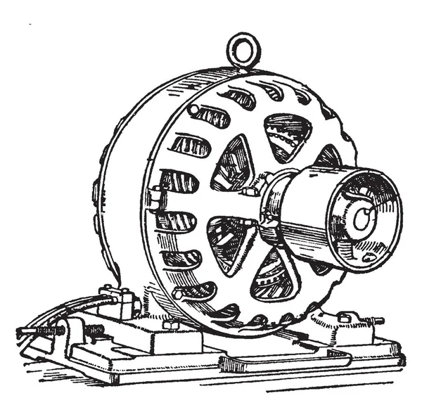 Esta Ilustração Representa Motor Indução Que São Amplamente Utilizados Unidades — Vetor de Stock