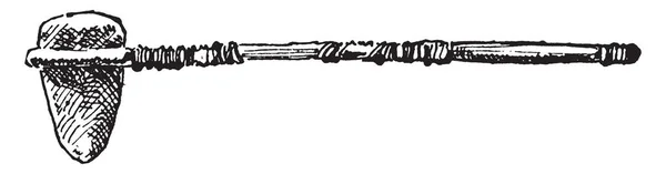 Denna Illustration Representerar Funktion Native American Sten Vintage Linje Ritning — Stock vektor