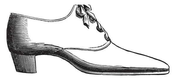 Zapato Encaje Ilustración Grabada Vintage Enciclopedia Industrial Lami 1875 — Vector de stock