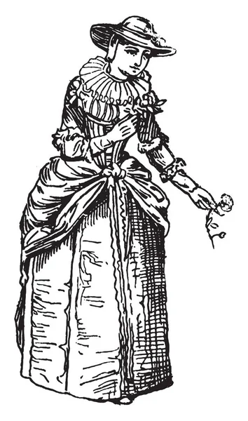 Lady London Aus Der Zeit Von Karl War Von 1649 — Stockvektor