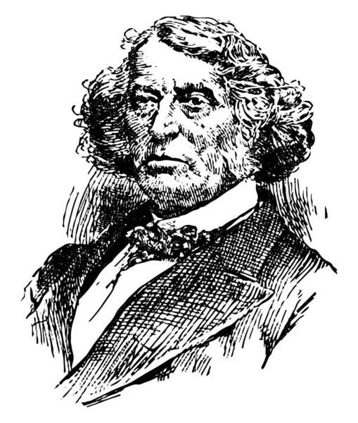 Charles Sumner 1811 1874 Var Han Advokat Amerikansk Politiker Kraftfull — Stock vektor