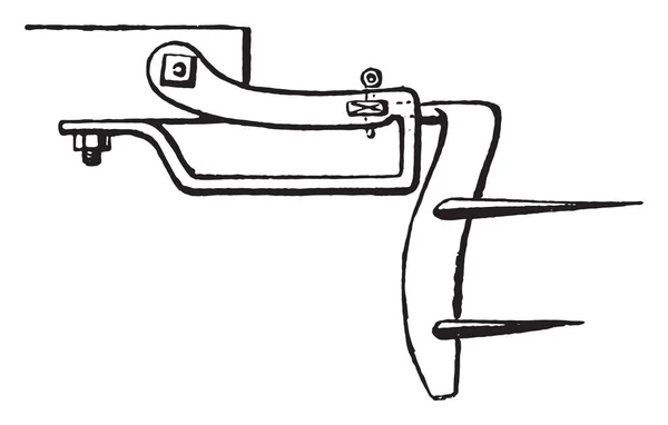 Planen Sie Eine Subsoiler Klinge Mit Gravierter Vintage Illustration Industrieenzyklopädie — Stockvektor