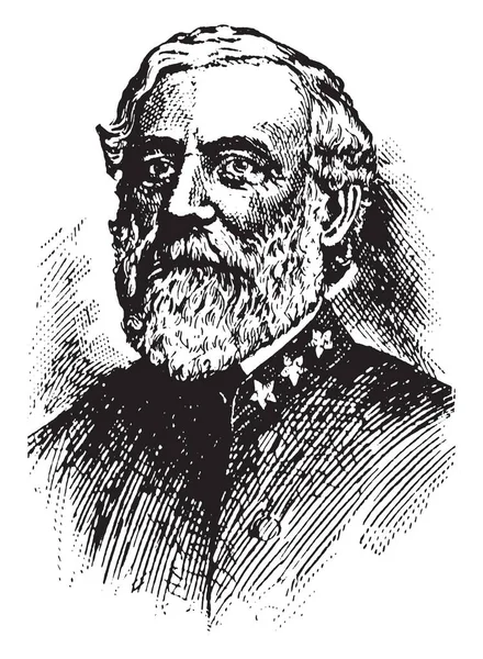 Robert Edward Lee 1807 1870 Era Soldato Americano Confederato Famoso — Vettoriale Stock