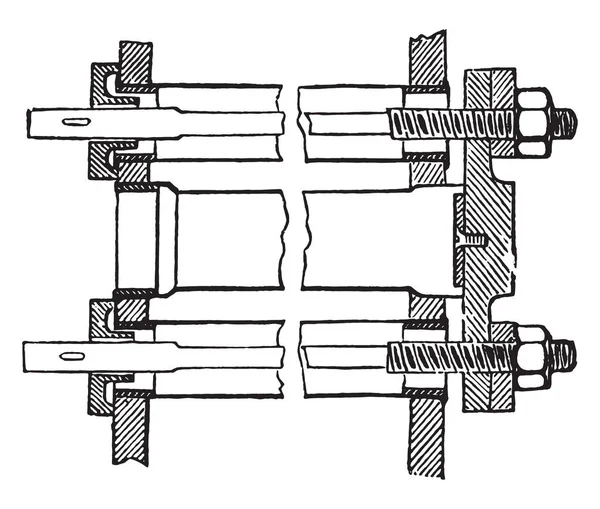 Toscer Buis Vintage Gegraveerd Illustratie Industriële Encyclopedie Lami 1875 — Stockvector