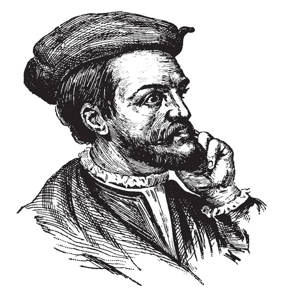 Jacques Cartier 1491 1557 Navigateur Explorateur Breton Revendique Qui Est — Image vectorielle