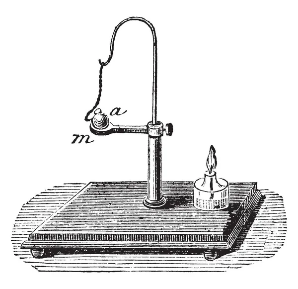 Expansion Des Solides Par Chaleur Est Clairement Illustrée Par Expérience — Image vectorielle