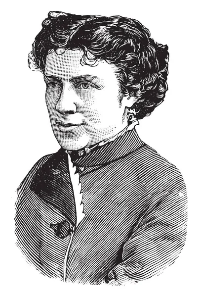 Anna Dickinson 1842 1932 Oratrice Conférencière Américaine Célèbre Pour Être — Image vectorielle