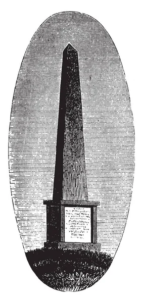 Могила Уильяма Фланка Перри Бригадного Генерала Армии Конфедерации Рисунок Винтажной — стоковый вектор