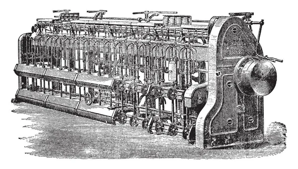 Cette Illustration Représente Slubbing Frame Sliver Une Certaine Quantité Torsion — Image vectorielle