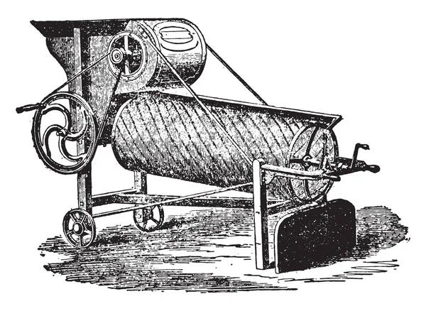 Winnower가 가능한 스크린 Hornsby 빈티지 새겨진된 1875 — 스톡 벡터