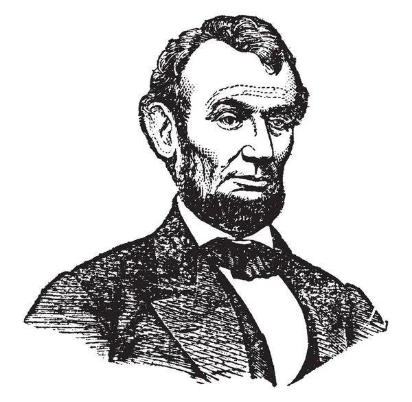 アブラハム リンカーン 1809 1865 彼はアメリカの政治家 弁護士 1861 年から 1865 年までアメリカ合衆国 — ストックベクタ