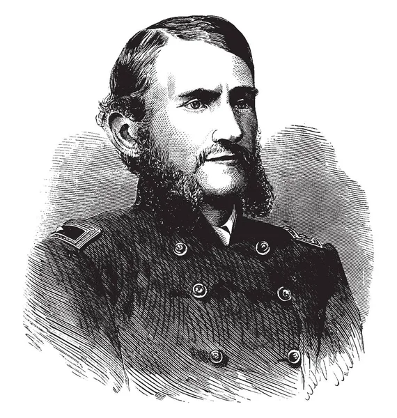 General Judson Kilpatrick 1836 1881 Fue Oficial Ejército Unión Mayor — Vector de stock