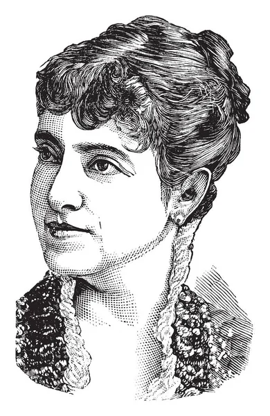 Adelina Patti 1843 1919 Foi Cantora Ópera Italiano Francesa Século —  Vetores de Stock