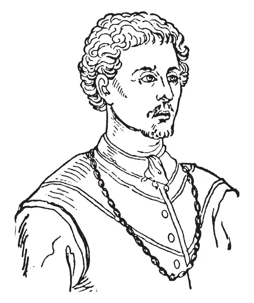 Pietro Aretino 1492 1556 War Italienischer Schriftsteller Dichter Und Dramatiker — Stockvektor