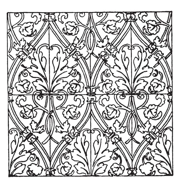 Textiel Patroon Een Ontwerp Van Duitse Renaissance Eenvoudige Complexe Patronen — Stockvector