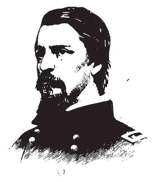 General Winfield Hancock 1824 1886 Var Amerikansk Offiser General Den – stockvektor