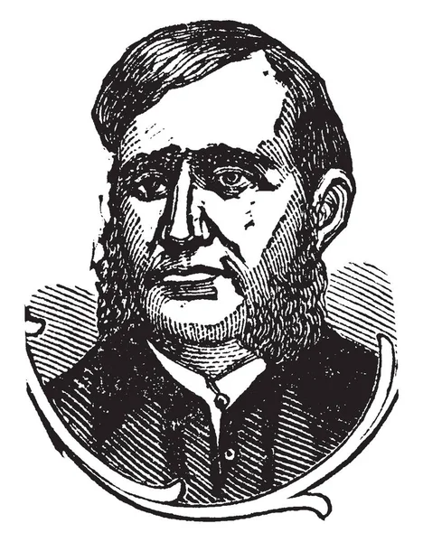 休贾德森基尔 1836 1881 他是一名军官在联合军队和主要将军 复古线绘画或雕刻例证 — 图库矢量图片