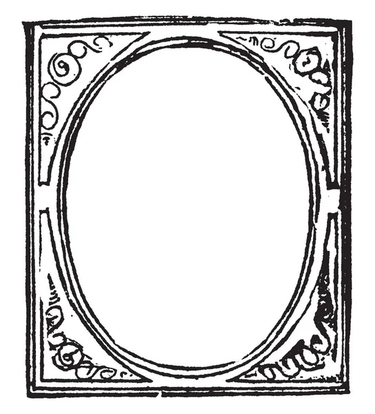 Estrutura Moldura Para Admissão Fechamento Suporte Nesta Imagem Desenho Linha — Vetor de Stock