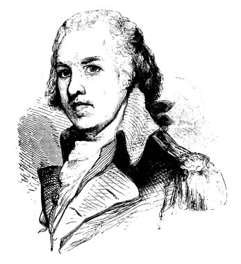 Henry Lee, 1756-1818, o bir vatansever, politikacı ve Virginia, vintage çizgi çizme veya oyma illüstrasyon dokuzuncu Valisi oldu