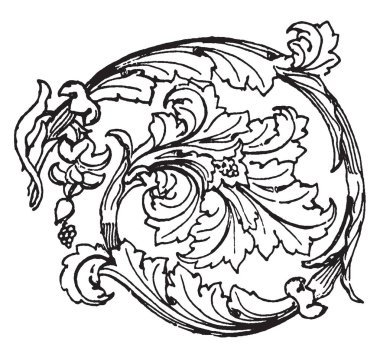 Uffizi Müzesi, vintage çizgi çizme veya oyma illüstrasyon Floransa Tablet.