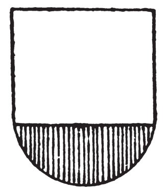 Argent sıradan gules veya kırmızı bir temel renk vardır, vintage hat çizim veya gravür illüstrasyon.