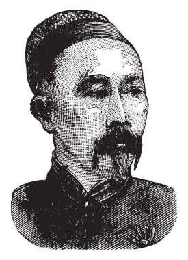 Li Hongzhang, 1823-1901, Çinli politikacı, genel ve diplomat, Qing Hanedanı, vintage çizgi çizme veya oyma illüstrasyon biriydi