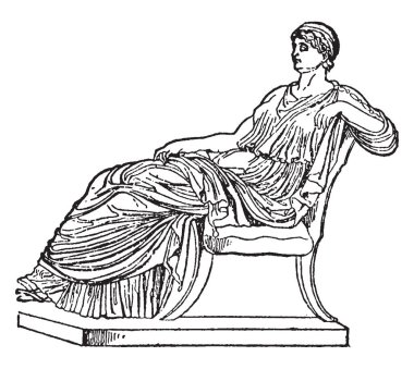Agrippina, Roma İmparatoriçesi ve julio-claudian Hanedanı, vintage çizgi çizme veya oyma resimde daha belirgin kadınlardan biri olduğunu
