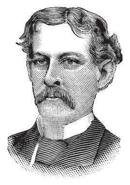 James Gordon Bennett, 1795-1872, kurucusu, editör ve yayıncı New York Herald ve Amerikan gazeteleri, vintage çizgi çizme veya oyma illüstrasyon tarihinin önemli bir rakam olduğunu