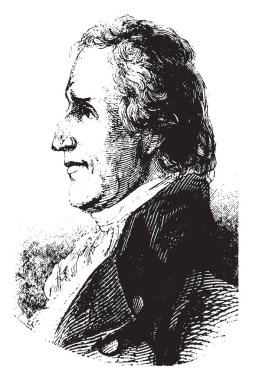 Albay Marinus Willett, 1740-1830, o Amerikalı bir asker, New York ve New York Belediye Başkanı şehir, vintage çizgi çizme veya oyma illüstrasyon siyasi lider oldu