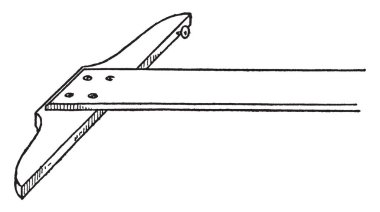 Geçici ayar T-square başparmak tack kafasına koyarak ayarlanır, bu manuel ayar geçici olarak felç, vintage çizgi çizme veya oyma illüstrasyon kısaltmak.