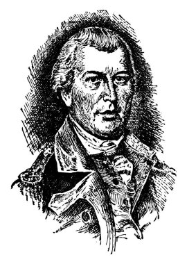 Nathaniel Greene, 1797-1877, he was an American journalist, vintage line drawing or engraving illustration clipart