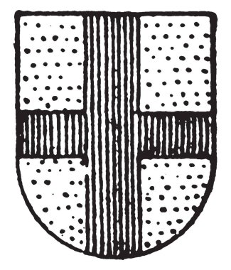 Yoksa sıradan bir noktalı deseni, vintage çizgi çizme veya oyma illüstrasyon.