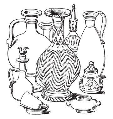 Klasik gemiler, Antik Yunanlılar tarafından yapılan bu olan silindirik bir kutu ayrı kapak, vintage çizgi çizim veya oyma ile.