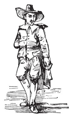 Ben, vintage çizgi çizim veya illüstrasyon oyma Charles zamanında vatandaş.