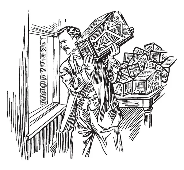 Questa Illustrazione Rappresenta Burroughs Che Viveva Vicino Una Collina Forte — Vettoriale Stock