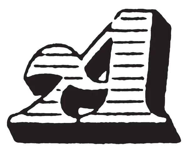 Κεφαλαίο Γράμμα Φύλλα Εκλεκτής Ποιότητας Γραμμικό Σχέδιο Απεικόνιση Χαρακτική — Διανυσματικό Αρχείο