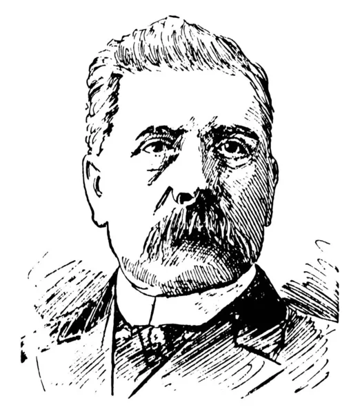 Porfirio Diaz 1830 1915 Hij Een Mexicaans Militair Politicus President — Stockvector