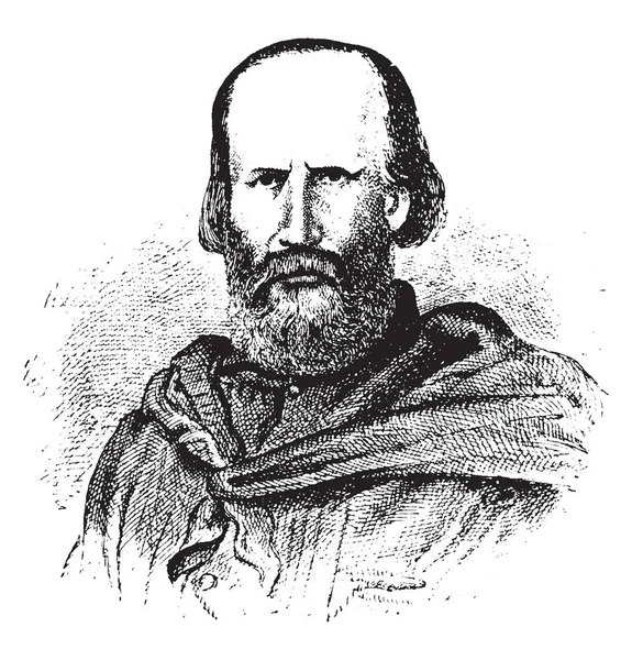 Garibaldi 1807 1882 Hij Een Italiaanse Generaal Politicus Nationalist Die — Stockvector