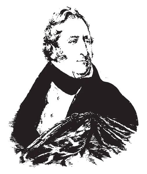Бентон Томас 1782 1858 Сенатор Сша Миссури Архитектор Член Демократической — стоковый вектор