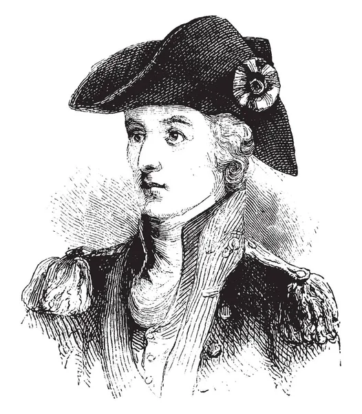 Generaal Francis Marion 1732 1795 Hij Een Militaire Officier Vintage — Stockvector