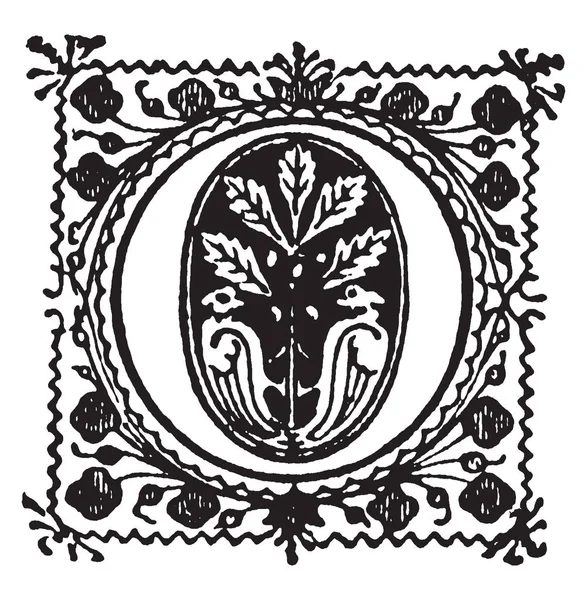 Декоративний Декоративний Лист Вінтажний Малюнок Лінії Або Гравюрна Ілюстрація — стоковий вектор
