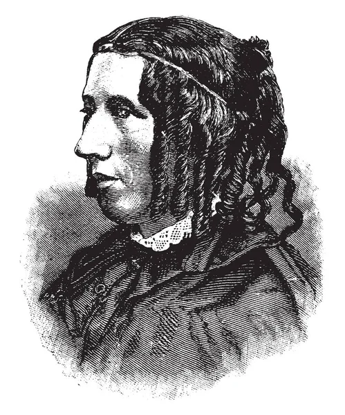 Harriet Beecher Stowe 1811 1896 Era Abolizionista Autrice Americana Famosa — Vettoriale Stock